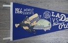 Original Vintage 1966 Mlb World Series Dodgers Vs Orioles Felt Pennant Flag