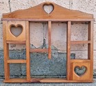 Vintage Antique Old Solid Wood Wooden Wall Mounted Shelf Decor Holder Coat Hook