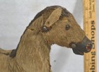 Antique Toy Horse Full Body Hide Cover Wheels Primitive Hand Made 19th Origianl
