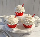Dezicakes Fake Cupcake  Artificial Food Eggnog Cinnamon Christmas Cupcake
