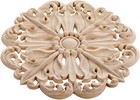 4pcs Wood Carved Corner Onlay Applique Frame  Furniture Decals Door Wall Decor