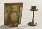 Miniature Picture Frame Candle Holder Metal Dollhouse Gumball Cracker Jack  a1 