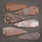 6 Bent 3  To 3 5  Flint Arrowhead Spear Project Point Knife Blade Bb759