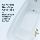 Mildew Resistant Large Rubber Bath Safety Mats  White   Gray