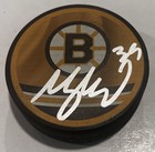 Morgan Geekie Signed Boston Bruins Hockey Puck W  Case Coa