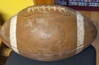 Vintage Spalding Official 120 Leather Football Double Line Rare Canada 1960s