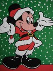 Unused Vintage Greeting Card Walt Disney Co  Christmas Santa Mickey Mouse Insnow