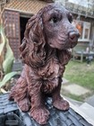 Chocolate Brown Cocker Spaniel Dog Ornament Figurine Collectable  vivid Arts 