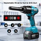 Seesii 3 In 1 Electric Rivet Nut Tool Cordless  10-24    1 4    5 16    3 8  
