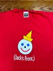 Vtg Y2k Jack In The Box  jack s Back  Double-sided Shirt Sz L Red Fast Food