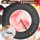 8x Magnifying Glass With Light And Stand  5 Color Modes Stepless Dimmable Led De