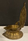 Vintage Brass Oil Diya Aarti Deepak Lamp Puja Offering - Goddess Lakshmi 6 5in