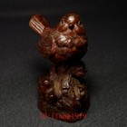 3 5 Inch Old Japanese Boxwood Hand Carved Sparrow Bird Statue Netsuke Collection