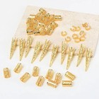 50pcs Dreadlock Hair Beads Metal Braid Rings Clips Hair Braiding Accessories