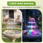 3 Tiered Led Bird Bath Solar Water Fountain With 6 5w Solar Fountain Pump
