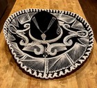 Black Silver Mexican Sombrero Mariachi Hat