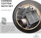 100  Cotton Bath Towel Set Of 12-4 Bath Towels  4 Hand Towels  4 Wash Cloths  Su