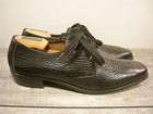 Made In Usa Black Leather Shoes Oxfords Lace Up Mens 9 5 Vintage New Old Stock