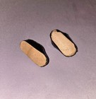 Antique   Vintage Center Snap - Black Patent Doll Shoes C1950