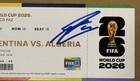 Nico Paz Signed 2026 Argentina-algeria World Cup Debut Ticket Beckett Coa