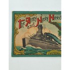 Vintage Army Navy Needle Book Sewing Kit Battleship Biplane Eagle Japan Ephemera