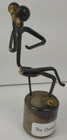 Vintage Metal Art Mid Century The Checks In The Mail Sculpture Figurine Handmade