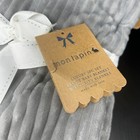 Mon Lapin Gray Ribbed Baby Blanket 30 X 40 Soft Velvet Velour Security Lovey Nwt