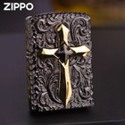Zippo Classic Chrome Lighter With Luminous Cross Design