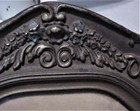Convex Glass Wood Frame Molded Hand Pasted Decor Antique 21 h