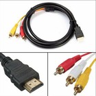 Hdmi To Rca Av Adapter Converter Cable Cvbs 3rca 1080p Composite Video Audio Lot