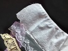 Lace Lot - 199 Feet     Of Solid  White Lace - Ecru And Lavender