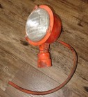 Old Vintage Antique  8 5  Orange Tractor Head Light Possibly Massey Ferguson 