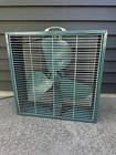 Vintage Emerson Electric F48wt-811 Metal Box Fan 2 Speed Aqua Tested   Works