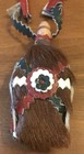 Vintage Hungarian Horse Hair Decorated Flask