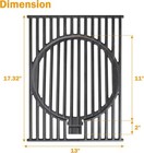 Ls babq Cooking Grates For Charbroil 17 1 3 X 13  Cast Iron-2 Pack 