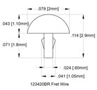 Fret Wire Low Brass 1 Foot Length 5 Pieces 123420br