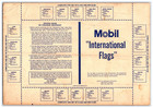 1969 Mobil Oil Service Stations Promo International Flags Game Sheet Map