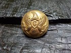 Old Rare Vintage Antique War Relic Eagle Cavalry Coat Button Loaded Gold
