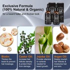 Beard Kit Growth Natural Ingredients Oil Balm Comb W 4x Thickening Biotin