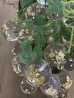 Vtg 12  Hang Swag Lamp Mid Century Lucite Acrylic Clear Gold Leaf Grape Cluster