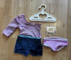 4 Authentic American Girl Doll Pieces Bracelet Hanger Shorts Clothes  1 Unmarked
