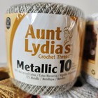 New  Lot Aunt Lydia s Coats Knit-cro-sheen Metallic 10 Thread 5 Skeins 500 Yards