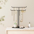Black Metal Necklace Display Stand For Jewelry Organizer Home Decor