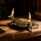 Brass Crab Pen Holder Vintage Desk Decor Coastal Gift Gift For Boyfriend Him