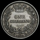 1875 Queen Victoria Young Head Silver Shilling  Gvf