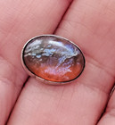 Vintage Dragons Breath Art Glass Cabochon Sewing Button  Electric Blue Flashes