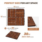 30pcs Acacia Wood Deck Tile Interlocking Flooring Pavers Tiles Outdoor Patio