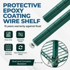 63  Metal Poles For Wire Shelving - Green Epoxy Adjustable Set Of 4 Posts