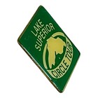 Vintage Lake Superior Circle Tour Lapel Pin Canada Us Travel Souvenir