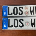 Authentic Matched Pair Obsolete German License Plates Pair Germany License Plate